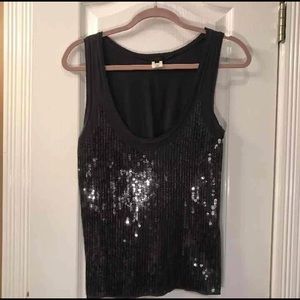 J Crew Dark navy sparkly tank